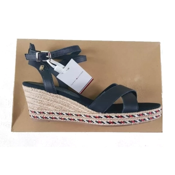 Damskie sandały espadryle Tommy Hilfiger - Wedge Sandal FW0FW06303