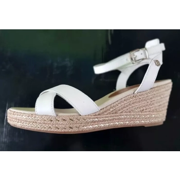 Damskie sandały espadryle Tommy Hilfiger - Wedge Sandal FW0FW06303