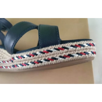 Damskie sandały espadryle Tommy Hilfiger - Wedge Sandal FW0FW06303