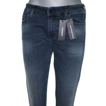 Damskie spodnie jeansowe Diesel Slandy -Super Slim Skinny 084UT-00SXJM rurki