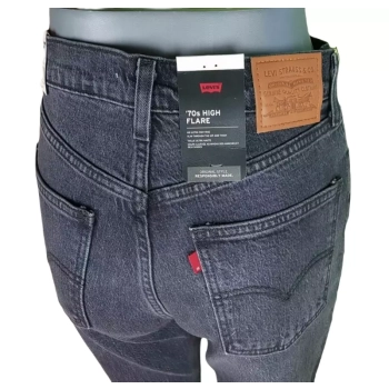 Damskie jeansy Levi's 70's High Flare A08990012 Black Worn In