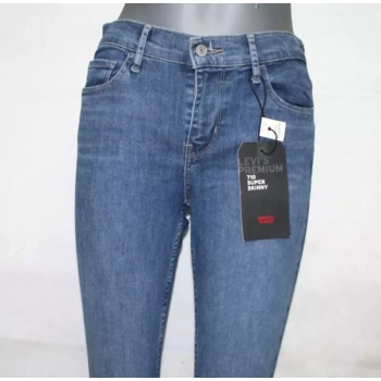 Jeansy damskie Levi's 710 Super Skinny Sculpt - Mid Rise rurki 177800070