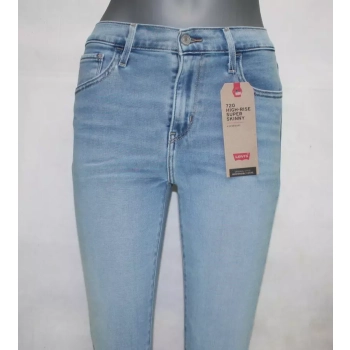 Damskie jeansy Levi's 720 jasne rurki wysoki stan 527970010 Azurite