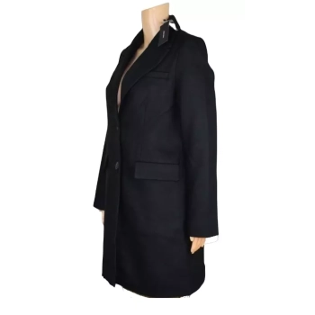 Damski płaszcz Vero Moda -Octavia Coat Boss -10254721 -Black - czarny