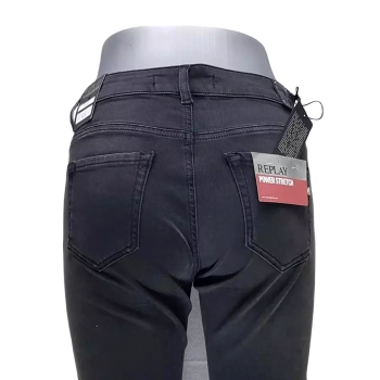 Damskie jeansy Replay Faaby - Slim czarne WA429000103