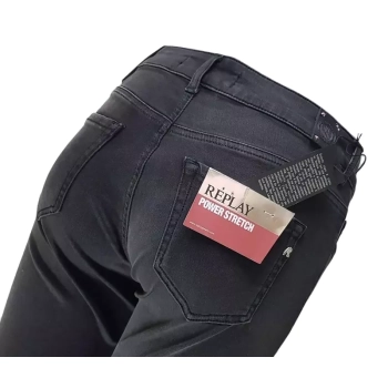 Damskie jeansy Replay Faaby - Slim czarne WA429000103