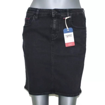 Spódnica Tommy Jeans Franzi Black Stretch czarny jeans DW0DW08226