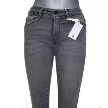 Tommy Hilfiger Como jeansy damskie szare rurki WW0WW25686