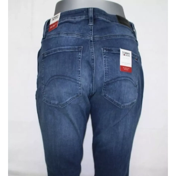 Spodnie jeansowe Tommy Jeans Santana rurki Neddle Dark Blue DW0DW05010