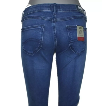 Damskie jeansy Tommy Jeans Sophie  - Low Rise Skinny - Plush Sea Blue Stretch DW0DW056378 rurki