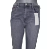 Jeansy damskie Tommy Jeans Sylvia -szare rurki 7/8 wysoki stan -DW0DW10747-1B1