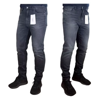 Spodnie jeansowe męskie Calvin Klein Jeans - Regular Taper - J30J321442-1BY - Denim Black czarne