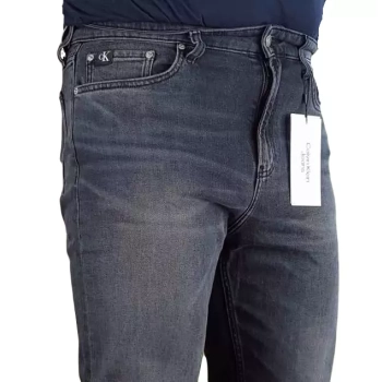 Spodnie jeansowe męskie Calvin Klein Jeans - Regular Taper - J30J321442-1BY - Denim Black czarne