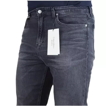 Spodnie jeansowe męskie Calvin Klein Jeans - Regular Taper - J30J321442-1BY - Denim Black czarne