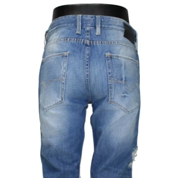 Męskie jeansy Guess -Slim Low M72AS2R2DU0 same dziury