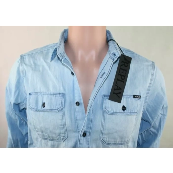 Męska koszula jeansowa Replay -Blue Jeans -Regular Fit -M4033.000