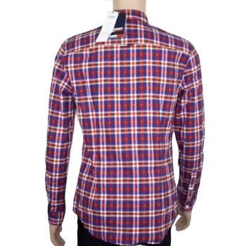 Koszula męska Tommy Jeans -Stretch Poplin Check Shirt - Slim Fit -DM0DM11328