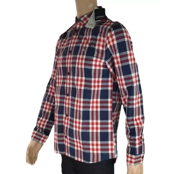 Męska koszula Tommy Jeans -Twilight Navy Multi Check -kratka - DM0DM13041-C87