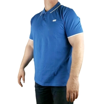 Męska koszulka Levi's - Slim Housemark Polo - A48420008 Deja Vu Blue - niebieska