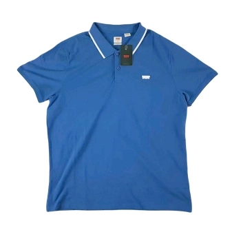 Męska koszulka Levi's - Slim Housemark Polo - A48420008 Deja Vu Blue - niebieska