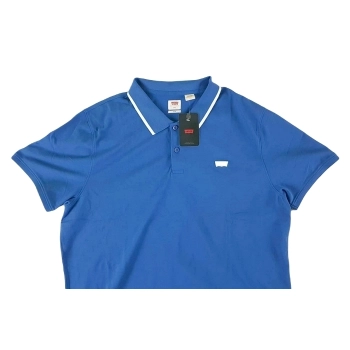 Męska koszulka Levi's - Slim Housemark Polo - A48420008 Deja Vu Blue - niebieska