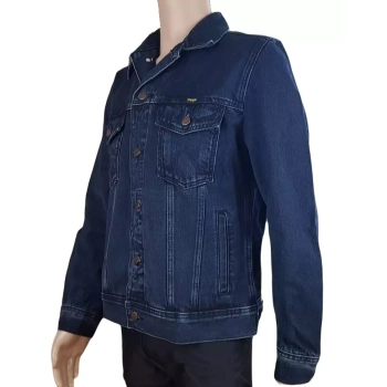 Męska kurtka jeansowa Wrangler Authentic Jacket - W410YN29H - Coalblue Stone