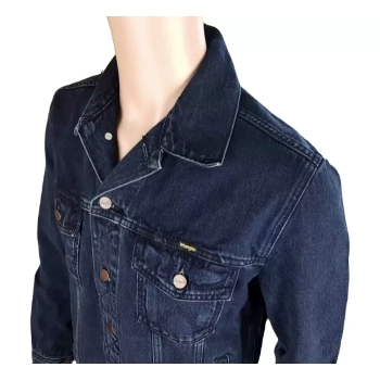 Męska kurtka jeansowa Wrangler Authentic Jacket - W410YN29H - Coalblue Stone