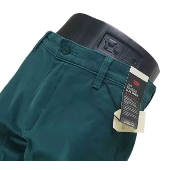 Levi's - XX Chino spodnie męskie Slim Taper Stretch - 171990065 Green Garment Dye - zielone