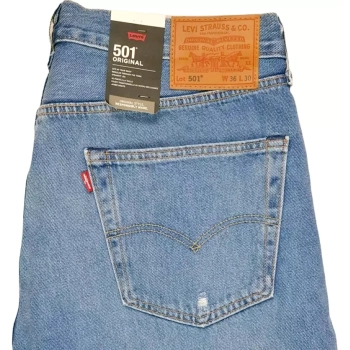 Jeansy Levi's męskie 501 Original 005013345 Medium Indigo Worn In - Blue