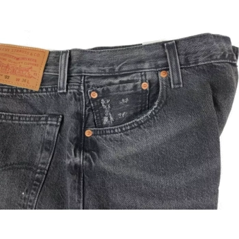 Męskie spodenki jeans Levi's 501 '93 Shorts - Premium - 852210056 Black Worn In