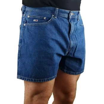 Męskie krótkie spodenki Tommy Jeans - Denim Beach Short - DM0DM16291-1A5 Denim Medium