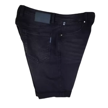 Męskie krótkie spodenki Tom Tailor - Josh Shorts - czarny jeans - Regular Slim Comfort Denim - 1035655