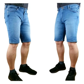 Męskie spodenki jeans Wrangler Colton Shorts - W16CXPZ35 Blue Fortex