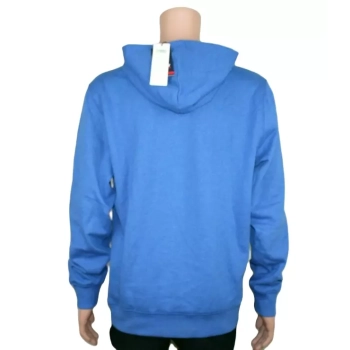 Męska bluza z kapturem Tommy Jeans -Straight Logo Hoodie -DM0DM11532 niebieska