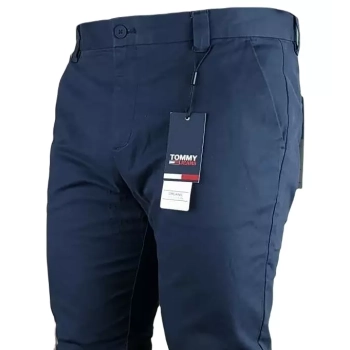 Spodnie Tommy Jeans Austin męskie - Chino Slim Tapered - DM0DM15964-C87 Twilight Navy