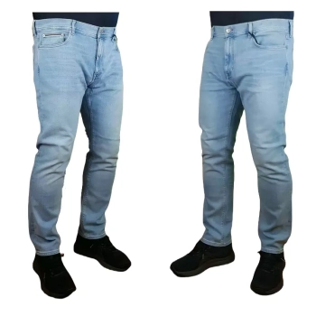 Męskie jeansy Tommy Hilfiger Bleecker - Slim Fit - TH Flex - MW0MW31095-LAC - Emmet Indigo