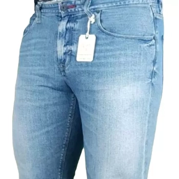 Męskie jeansy Tommy Hilfiger Denton - Straight Leg Low Rise - Stretch - MW0MW06571 - Zion Indigo