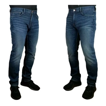 Męskie jeansy Tommy Hilfiger Denton - Straight Fit Stretch - Two Years Worn - MW0MW31102-1BM