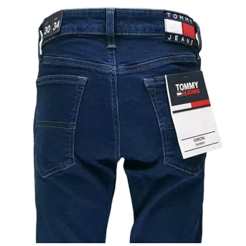 Tommy Jeans Simon jeansy męskie - Skinny - Denim Dark - DM0DM16017-1BJ