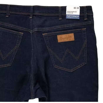 Męskie jeansy Wrangler Texas -Authentic Slim -Day Drifter W12SQ821U -granatowe.